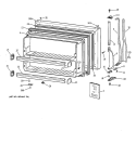 FREEZER DOOR Diagram and Parts List for CTK18GAXSRWW  Hotpoint Refrigerator