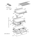 SHELF PARTS Diagram and Parts List for CTK18GAXSRWW  Hotpoint Refrigerator