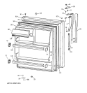 FRESH FOOD DOOR Diagram and Parts List for CTX18BAXPRWH  Hotpoint Refrigerator