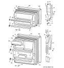 DOORS Diagram and Parts List for CTG16EAABRWH  Hotpoint Refrigerator