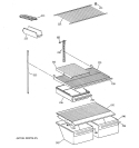 SHELF PARTS Diagram and Parts List for CTX18EAZARAA  Hotpoint Refrigerator