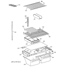 SHELF PARTS Diagram and Parts List for CTX21EAZBRAA  Hotpoint Refrigerator