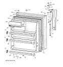 FRESH FOOD DOOR Diagram and Parts List for CTT21GAZGRAA  Hotpoint Refrigerator