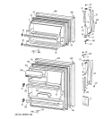 DOORS Diagram and Parts List for CTX14BAZCRWH  Hotpoint Refrigerator