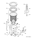 TUB, BASKET & AGITATOR Diagram and Parts List for VBXR2070T6AB  Hotpoint Washer