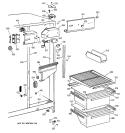 FRESH FOOD SECTION Diagram and Parts List for CSX20BIYFAD  Hotpoint Refrigerator