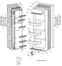 DOORS Diagram and Parts List for CSX22GAZBAA  Hotpoint Refrigerator