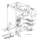 FREEZER SECTION Diagram and Parts List for CSX22GAZBAA  Hotpoint Refrigerator