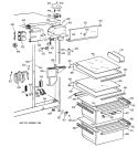 FRESH FOOD SECTION Diagram and Parts List for CSX22GRZBWW  Hotpoint Refrigerator