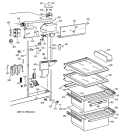 FRESH FOOD SECTION Diagram and Parts List for CSX25DRZBAA  Hotpoint Refrigerator
