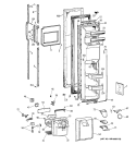 FREEZER DOOR Diagram and Parts List for CSX27DRXFAA  Hotpoint Refrigerator