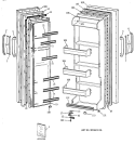 DOORS Diagram and Parts List for CSX19LAXFWH  Hotpoint Refrigerator