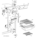 FRESH FOOD SECTION Diagram and Parts List for CSX19LAXFWH  Hotpoint Refrigerator