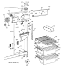 FRESH FOOD SECTION Diagram and Parts List for CSX22BCXFWH  Hotpoint Refrigerator