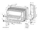 FREEZER DOOR Diagram and Parts List for CTG18GAYARWW  Hotpoint Refrigerator