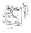 FRESH FOOD DOOR Diagram and Parts List for CTG18GAYARWW  Hotpoint Refrigerator