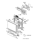ESCUTCHEON & DOOR ASSEMBLY Diagram and Parts List for HDA105Y-72WH  Hotpoint Dishwasher