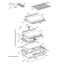 SHELF PARTS Diagram and Parts List for CTG21GAYBRWW  Hotpoint Refrigerator