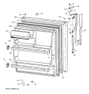 FRESH FOOD DOOR Diagram and Parts List for CTG24GAYARWW  Hotpoint Refrigerator