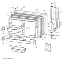 FREEZER DOOR Diagram and Parts List for CTG25GAYBRWW  Hotpoint Refrigerator