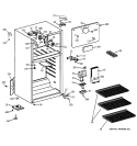 CABINET Diagram and Parts List for CTX14LYZARWH  Hotpoint Refrigerator