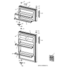 DOORS Diagram and Parts List for CTX14AYZARWH  Hotpoint Refrigerator