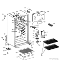 Part Location Diagram of WR13K10002 GE COVER HINGE Assembly (WHITE)