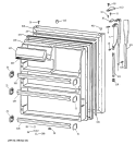 FRESH FOOD DOOR Diagram and Parts List for CTX21BIXPRWW  Hotpoint Refrigerator