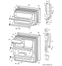 DOORS Diagram and Parts List for CTX17KAZDRAD  Hotpoint Refrigerator
