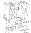 CABINET Diagram and Parts List for CTX17KAZDRAD  Hotpoint Refrigerator