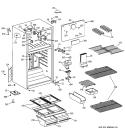 CABINET Diagram and Parts List for CTX16FAZAAD  Hotpoint Refrigerator
