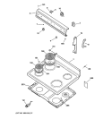 CONTROL PANEL & COOKTOP Diagram and Parts List for RB526V4  Hotpoint Range