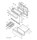 DOOR & DRAWER PARTS Diagram and Parts List for RB536GW4  Hotpoint Range