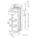 FRESH FOOD DOOR Diagram and Parts List for CSK30DRZDAA  Hotpoint Refrigerator
