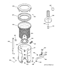 TUB, BASKET & AGITATOR Diagram and Parts List for VBSR1070T8WW  Hotpoint Washer