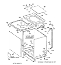 CABINET, COVER & FRONT PANEL Diagram and Parts List for VBXR1060V0AA  Hotpoint Washer