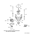 SUSPENSION, PUMP & DRIVE COMPONENTS Diagram and Parts List for VBXR1060V0AA  Hotpoint Washer