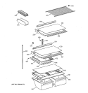 SHELF PARTS Diagram and Parts List for CTG18GAYJRWW  Hotpoint Refrigerator