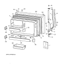 FREEZER DOOR Diagram and Parts List for CTG25GAYFRWW  Hotpoint Refrigerator