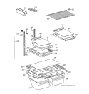 SHELF PARTS Diagram and Parts List for CTG25GAYFRWW  Hotpoint Refrigerator
