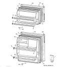 DOORS Diagram and Parts List for CTX18LYZGRWH  Hotpoint Refrigerator