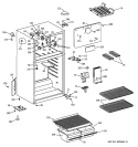 CABINET Diagram and Parts List for CTX14WAYBWH  Hotpoint Refrigerator