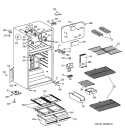 Part Location Diagram of WR13K10004 GE HINGE CTR (AD)