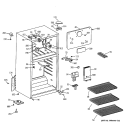CABINET Diagram and Parts List for CTX14LYZBRWH  Hotpoint Refrigerator