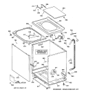CABINET, COVER & FRONT PANEL Diagram and Parts List for YBXR2070T5WW  General Electric Washer