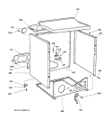 CABINET Diagram and Parts List for BWXR473GT3WW  General Electric Dryer