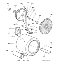 DRUM Diagram and Parts List for BWXR473GT3WW  General Electric Dryer