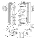 DOORS Diagram and Parts List for MSG20BWYAWW  General Electric Refrigerator