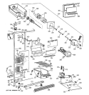 FREEZER SECTION Diagram and Parts List for MSG20BWYAWW  General Electric Refrigerator