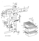 FRESH FOOD SECTION Diagram and Parts List for MSG20BWYAWW  General Electric Refrigerator